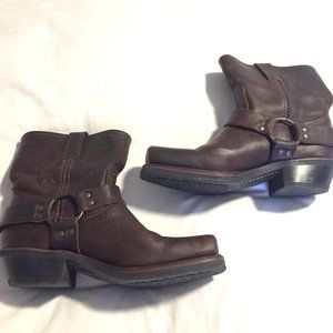 Frye Harness Low-rider Brown Leather Boots